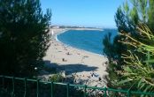 Sentier du littoral Argelès vue sur la plage de Racou Randonnées Pyrénées Orientales la plage de Racou